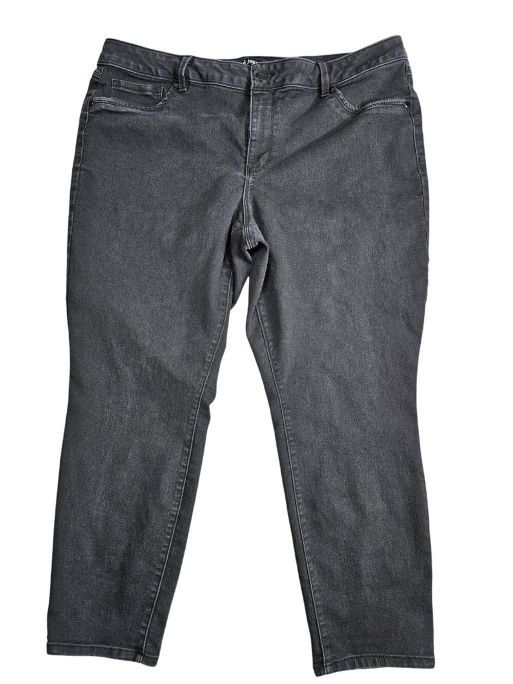 D. Jeans Tapered Jeans Womens 22W Gray Charcoal Wash High Rise‎ Stretch Denim